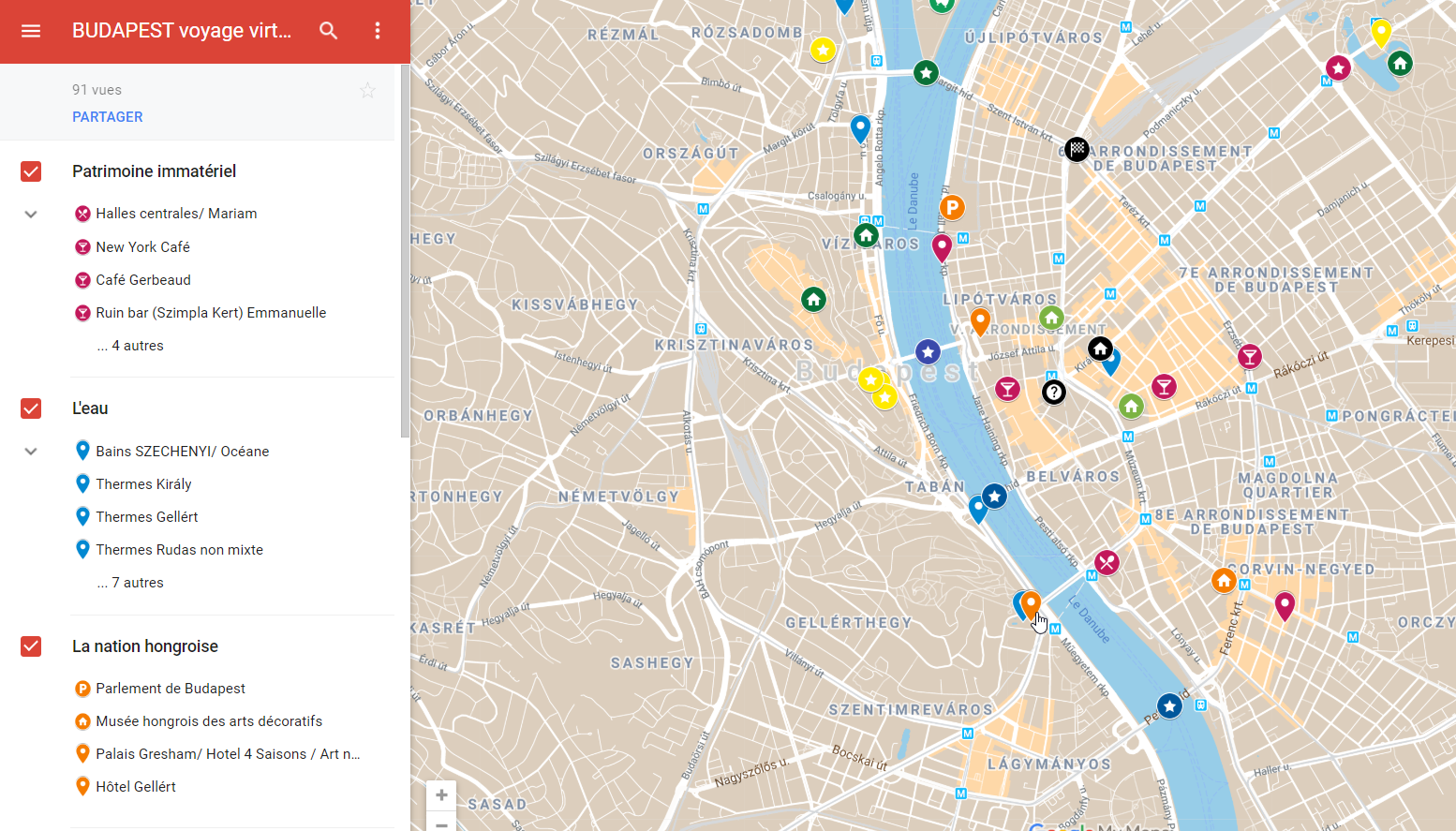 2020 07 02 09 47 40 BUDAPEST Voyage Virtuel – Google My Maps 